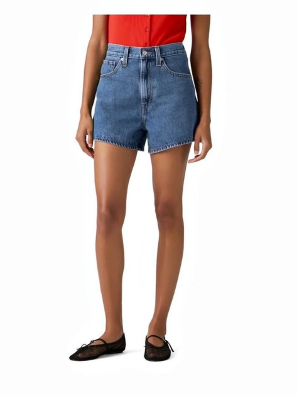 NWT Levi's High Waisted Mom Shorts Women's Denim Jean Shorts Waist 32